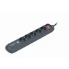 PRELUNGITOR GEMBIRD, Schuko x 5, conectare prin Schuko (T), USB x 2, cablu 1.5 m, 16 A, protectie copii, negru, &quot;SPG5-U2-5&quot; (include TV 0.8lei)