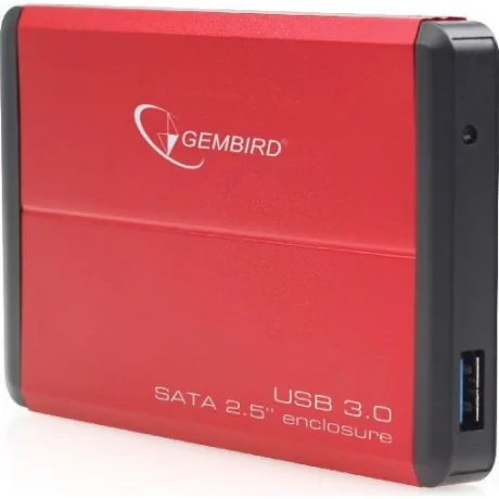 RACK extern GEMBIRD, pt HDD/SSD, 2.5 inch, S-ATA, interfata PC USB 3.0, aluminiu, rosu, &quot;EE2-U3S-2-R&quot; (include TV 0.8lei)