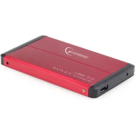 RACK extern GEMBIRD, pt HDD/SSD, 2.5 inch, S-ATA, interfata PC USB 3.0, aluminiu, rosu, &quot;EE2-U3S-2-R&quot; (include TV 0.8lei)