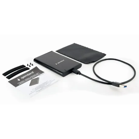 RACK extern GEMBIRD, pt HDD/SSD, 2.5 inch, S-ATA, interfata PC USB 3.1, aluminiu, negru, &quot;EE2-U3S-6&quot; (include TV 0.8lei)