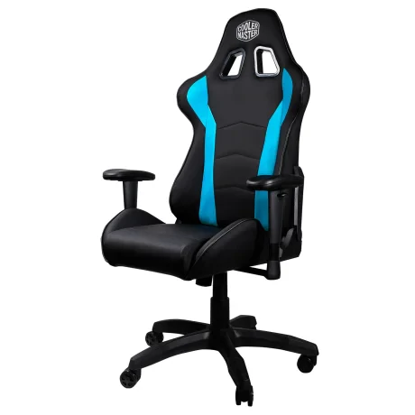 SCAUN GAMING COOLER MASTER Caliber R1, black &amp; blue, material premium, imitatie piele, respirabil, spate &amp; brate ajustabile, greutate max. 150kg, dimensiuni 72*52*128~136 &quot;CMI-GCR1-2019B&quot;