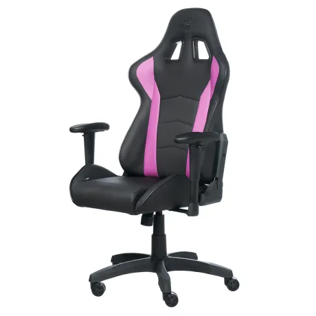 SCAUN GAMING COOLER MASTER Caliber R1, black &amp; purple, material premium, imitatie piele, respirabil, spate &amp; brate ajustabile, greutate max. 150kg, dimensiuni 72*52*128~136 &quot;CMI-GCR1-2018&quot;