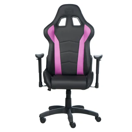 SCAUN GAMING COOLER MASTER Caliber R1, black &amp; purple, material premium, imitatie piele, respirabil, spate &amp; brate ajustabile, greutate max. 150kg, dimensiuni 72*52*128~136 &quot;CMI-GCR1-2018&quot;