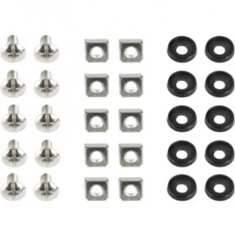 SET montare GEMBIRD pentru rack 19", 50 seturi, contine: 50 x M6 suruburi, 50 x M6 piulite, 50 x M6 saibe "19A-FSET-02"