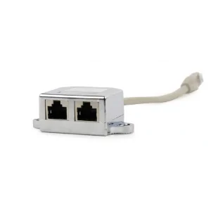 SPLITTER RJ-45 GEMBIRD pt. cablu FTP, Cat5, RJ-45 (T) | RJ-45 (M) x 2, ecranat, metal, 1 buc, &quot;NCA-SP-02&quot;