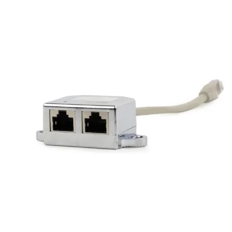 SPLITTER RJ-45 GEMBIRD pt. cablu FTP, Cat5, RJ-45 (T) | RJ-45 (M) x 2, ecranat, metal, 1 buc, &quot;NCA-SP-02&quot;