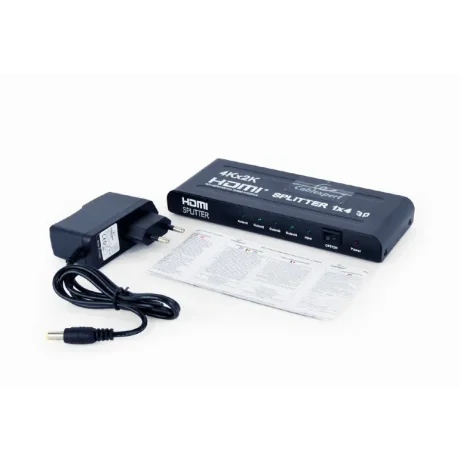 SPLITTER video GEMBIRD, split HDMI la 4 monitoare, conector 1: HDMI (M); conector 2: HDMI (M) x 4, "DSP-4PH4-02" (include TV 0.8lei)