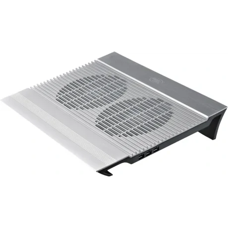 STAND DEEPCOOL notebook 17" N8, sita aluminiu, 2 x fan 14cm, 4 x port USB, silver, (include TV 0.8lei), "DP-N24N-N8SR"