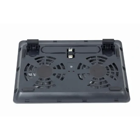 STAND GEMBIRD notebook 15.6", sita metal, fan 2x15cm, LED light, black, ''NBS-2F15-05"