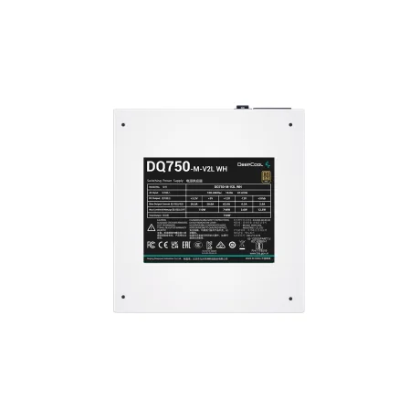 SURSA DeepCool DQ750M, 750W (real), modulara, fan 120mm PWM, 80 Plus Gold, 87~90% eficienta, 4x PCI-E (6+2),  8x S-ATA &quot;DQ750-M V2L WHITE&quot;,  (include TV 1.75lei)