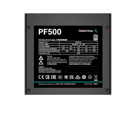 SURSA DEEPCOOL PF500, 500W(real), 120mm silent fan, 80 PLUS White, 2x PCI-E (6+2), 6x S-ATA, (include TV 1.75lei), "R-PF500D-HA0B-EU" thumb