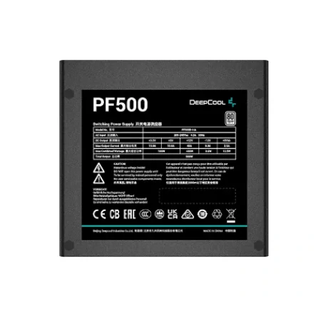 SURSA DEEPCOOL PF500, 500W(real), 120mm silent fan, 80 PLUS White, 2x PCI-E (6+2), 6x S-ATA, (include TV 1.75lei), &quot;R-PF500D-HA0B-EU&quot;
