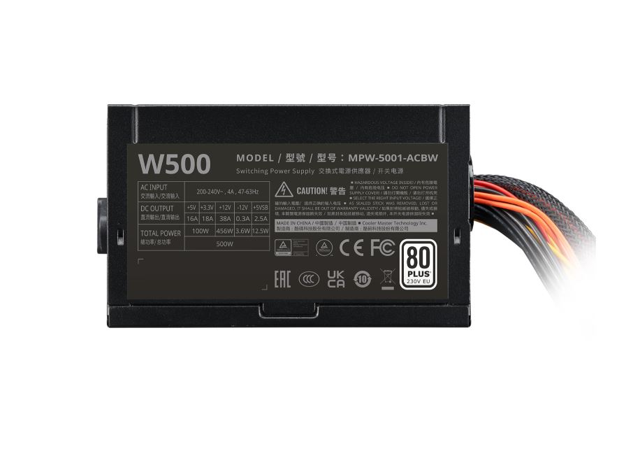 SURSE Cooler Master Elite NEX W600 230V A/EU Cable, MPW-6001-ACBW-B Rev.EU, "MPW-6001-ACBW-BEU" thumb