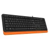 TASTATURA A4TECH, "Fstyler USB", cu fir, 104 taste format standard, USB, negru &amp;amp; portocaliu, "FK10 Orange" (include TV 0.8lei)