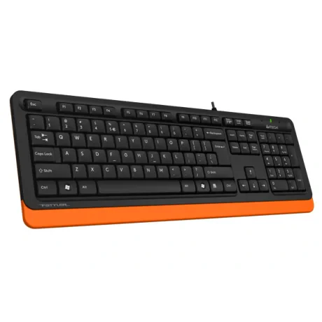 TASTATURA A4TECH, "Fstyler USB", cu fir, 104 taste format standard, USB, negru &amp;amp; portocaliu, "FK10 Orange" (include TV 0.8lei)