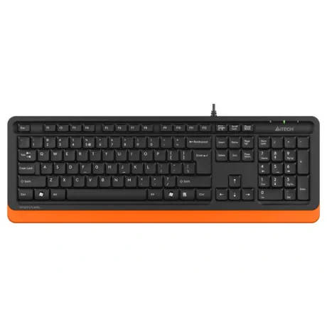 TASTATURA A4TECH, "Fstyler USB", cu fir, 104 taste format standard, USB, negru &amp;amp; portocaliu, "FK10 Orange" (include TV 0.8lei)