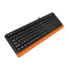 TASTATURA A4TECH, "Fstyler USB", cu fir, 104 taste format standard, USB, negru &amp;amp; portocaliu, "FK10 Orange" (include TV 0.8lei)
