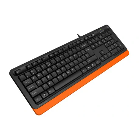 TASTATURA A4TECH, "Fstyler USB", cu fir, 104 taste format standard, USB, negru &amp;amp; portocaliu, "FK10 Orange" (include TV 0.8lei)
