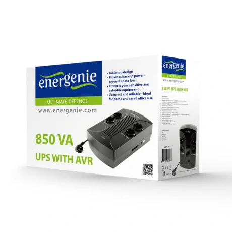UPS GEMBIRD, Line Int. , brick, 850VA/510W, AVR, Schuko x 4, 1 x baterie 12V/8Ah, LED, back-up 1 - 10 min., &quot;EG-UPS-002&quot;, (include TV 10lei)