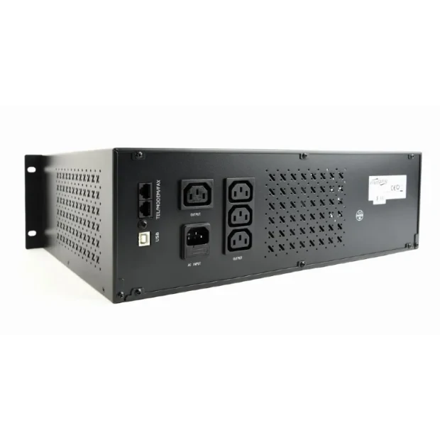 UPS GEMBIRD, Line Int. cu management, rack, 1500VA/900W, AVR, IEC x 4, 2 x baterie 12V/8Ah, display LCD, back-up 1 - 10 min., &quot;UPS-RACK-1500&quot;, (include TV 10lei)
