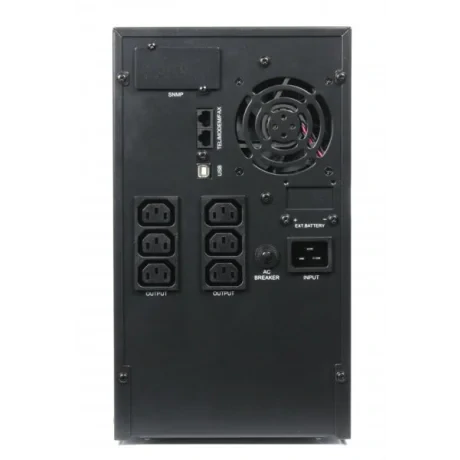 UPS GEMBIRD, Line Int. cu sinusoida pura cu management, mini tower, 3000VA/2400W, AVR, IEC x 6, 4 x baterie 12V/9Ah, display LCD, back-up 21 - 30 min., &quot;EG-UPS-PS3000-01&quot;, (include TV 10lei)
