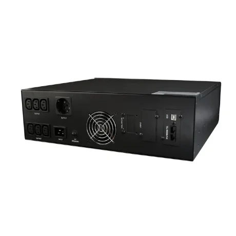 UPS GEMBIRD, Line Int. cu sinusoida pura cu management, rack, 2000VA/1200W, AVR, IEC x 6/ Schuko x 1, 3 x baterie 12V/9Ah, display LCD, back-up 1 - 10 min., &quot;EG-UPSRACK-12&quot;, (include TV 10lei)
