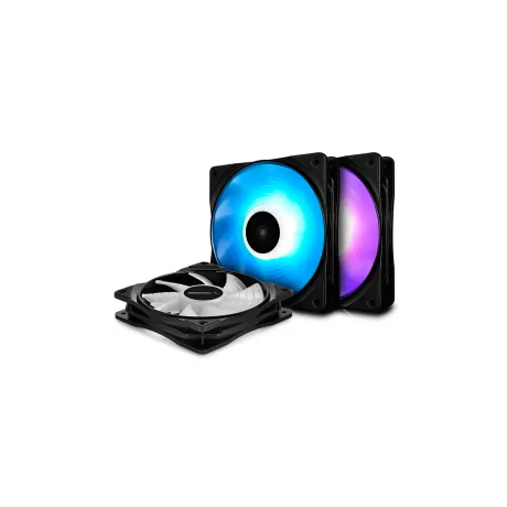 VENTILATOR DEEPCOOL PC RF120x3, 120x120x25 mm, RGB LED, PWM, Hydro Bearing, control dual iluminare RGB SYNC, 3 buc. in pachet &amp;amp; controller, "DP-FRGB-RF120-3C"