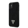 Husa Guess Rhinestones Triangle Metal Logo pentru iPhone 11 Negru