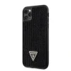 Husa Guess Rhinestones Triangle Metal Logo pentru iPhone 11 Pro Negru
