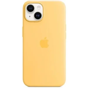 Husa din silicon Apple incl. Magsafe pentru iPhone 14 Sunglow
