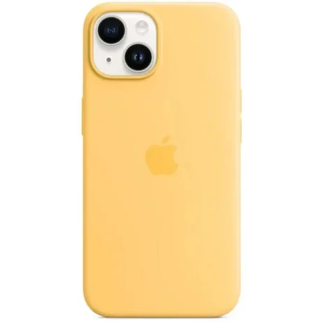Husa din silicon Apple incl. Magsafe pentru iPhone 14 Sunglow