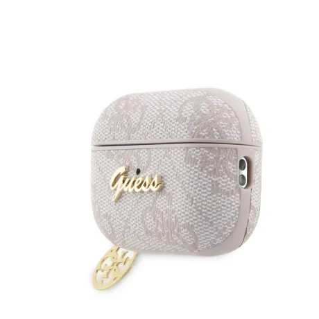 Husa Guess 4G Script Heart PC/PU pentru Airpods Pro 2 Pink