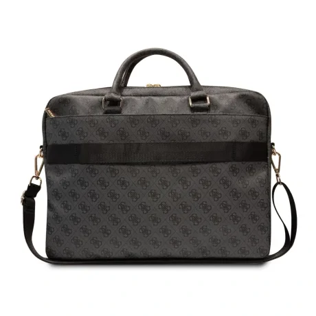 Guess PU 4G Printed Stripes Computer Bag 15/16&quot; Black