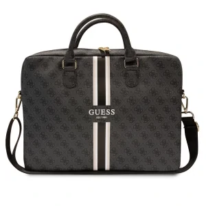 Guess PU 4G Printed Stripes Computer Bag 15/16&quot; Black