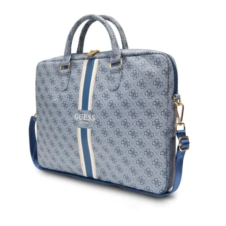 Geanta Guess PU 4G Printed Stripes Computer Bag 15/16&quot; Blue