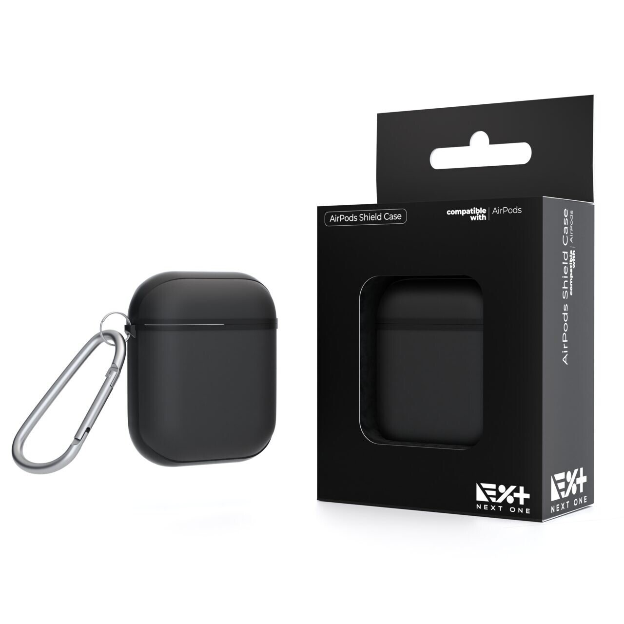 Husa AirPods Next One silicon pentru Airpods 1/2 AP-TPU-BLK Negru thumb