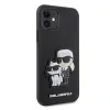 Husa  Karl Lagerfeld PU Saffiano Karl and Choupette NFT pentru iPhone 11 Negru