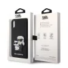 Husa Karl Lagerfeld PU Saffiano Karl si Choupette NFT pentru iPhone XR Negru