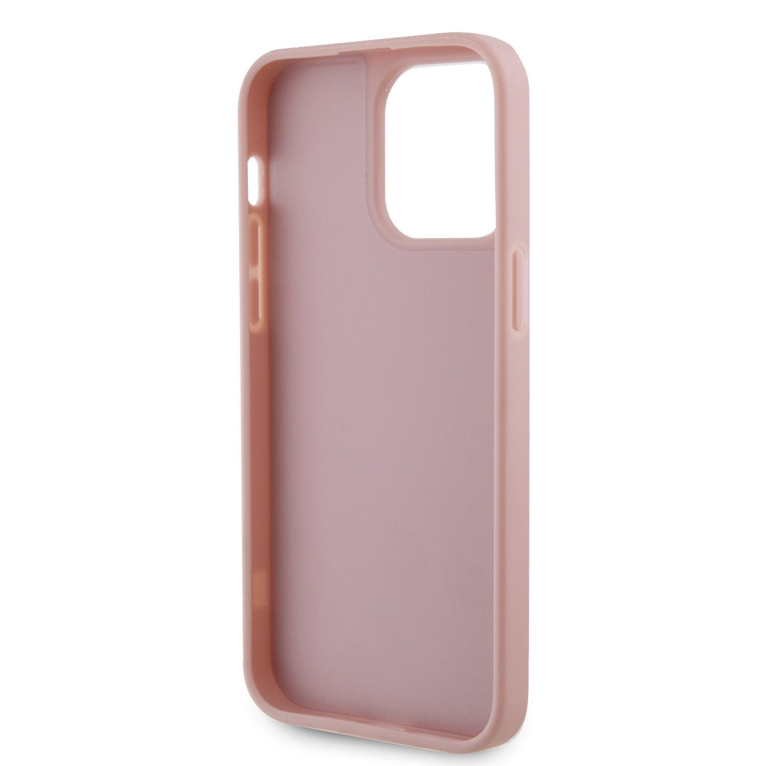 Husa Guess Rhinestones Triangle Metal Logo pentru iPhone 14 Pro Pink thumb