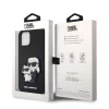 Husa spate Karl Lagerfeld PU Saffiano Karl si Choupette NFT pentru iPhone 12 Pro Max Negru