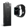 Curea Ceas Silicon Next One pentru Apple Watch 42/44/45 mm AW-4244-LTHR-BLK Negru