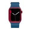 Curea Ceas Silicon Next One pentru Apple Watch 42/44/45 mm AW-4244-LTHR-BLU Albastru