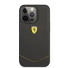 Husa Cover Ferrari Leather Quilted pentru iPhone 13 Pro Dark Grey