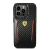 Husa Cover Ferrari Hard Carbon PU pentru iPhone 14 Pro Black