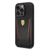 Husa Cover Ferrari Hard Carbon PU pentru iPhone 14 Pro Black