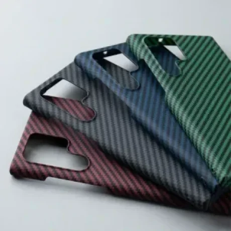 Husa Cover Hard Carbon Fiber pentru Samsung Galaxy A14 5G Verde