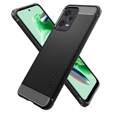 Husa Spigen Rugged Armor, pentru  Xiaomi Redmi Note 12 5G/ POCO X5 5G -Negru