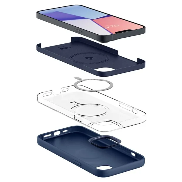 Husa Spigen Silicone Fit MagSafe pentru iPhone 14 Plus Albastru