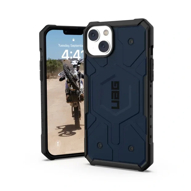 Husa UAG Pathfinder MagSafe Mallard  iPhone 14 Plus Albastru