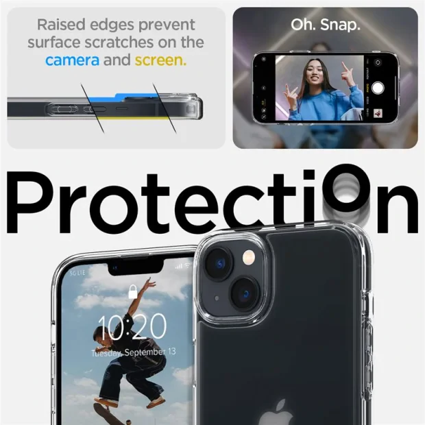 Husa spate Spigen Ultra Hybrid pentru iPhone 14 Transparent